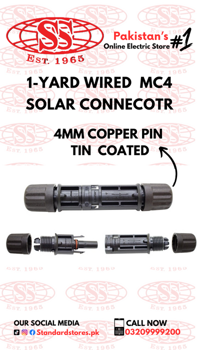 MC4 Connector 1500V w/ 1yd Copper Wire