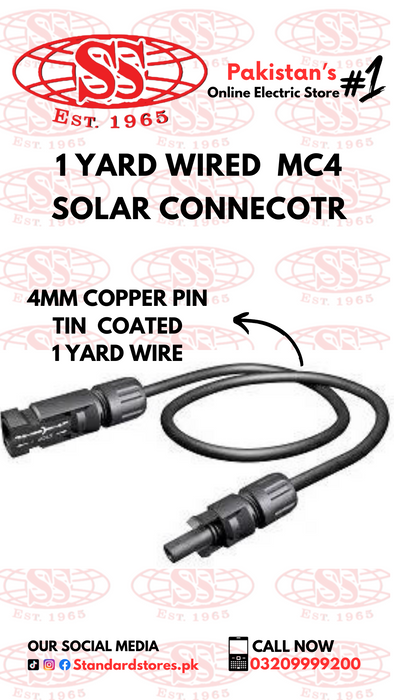 MC4 Connector 1500V w/ 1yd Copper Wire